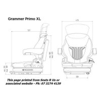 Grammer MSG75 Primo XL Electric Seat – 12V