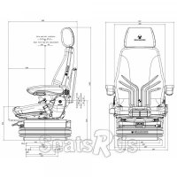 Grammer MSG 97 AL Actimo - Wide Suspension Diagram