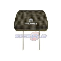 HEADREST  FABRIC (LOGO) YELLOW/GREY